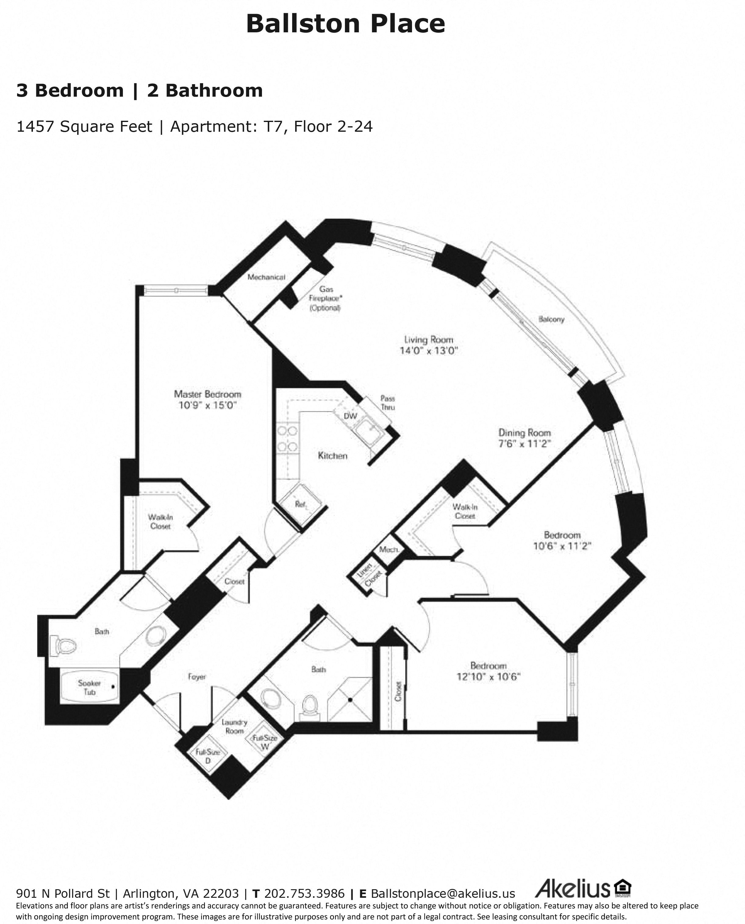 3B2B 1457SF T7 Floor 2 to 24
